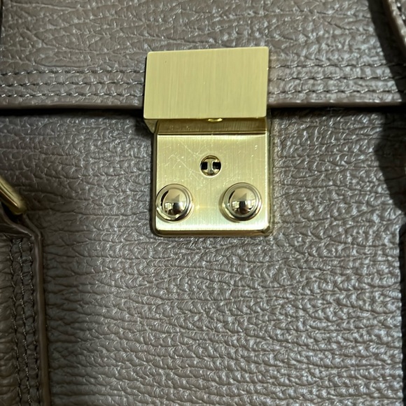 3.1 Philip Lim Textured Calfskin Medium Pashli Satchel Khaki - Picture 7 of 13